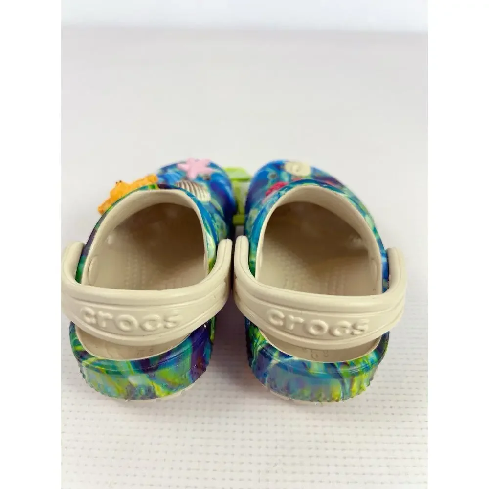 Kids Crocs Clog Ocean Fish Nemo Octopus Beach Shells Shoe Size C4 Toddler NEW 🐚